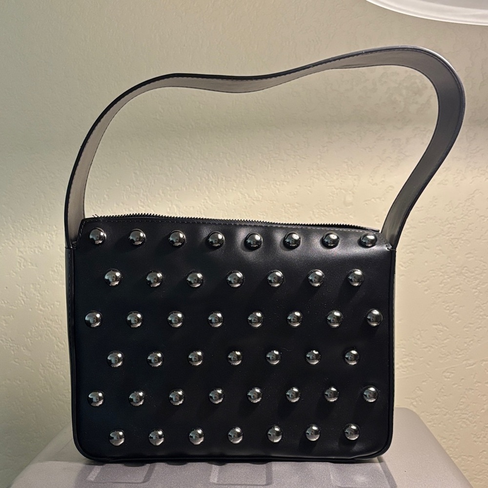BCBGeneration Black Mini Bag with Metallic Studs